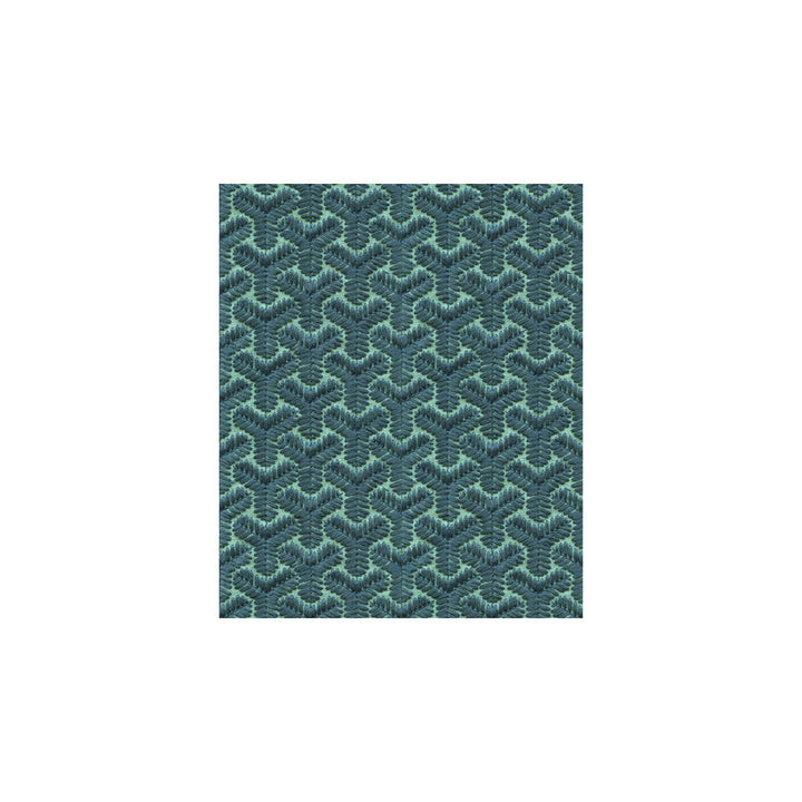 Chengtudoor Emb Blue/Aqua by G P & J Baker Fabric DAVID HICKS 3 BY ASHLEY HICKS LINEN - 55%;POLYESTER - 45% India LIGHT Horizontal: 2.125 and Vertical: 1.25 51 - Fabric Carolina -