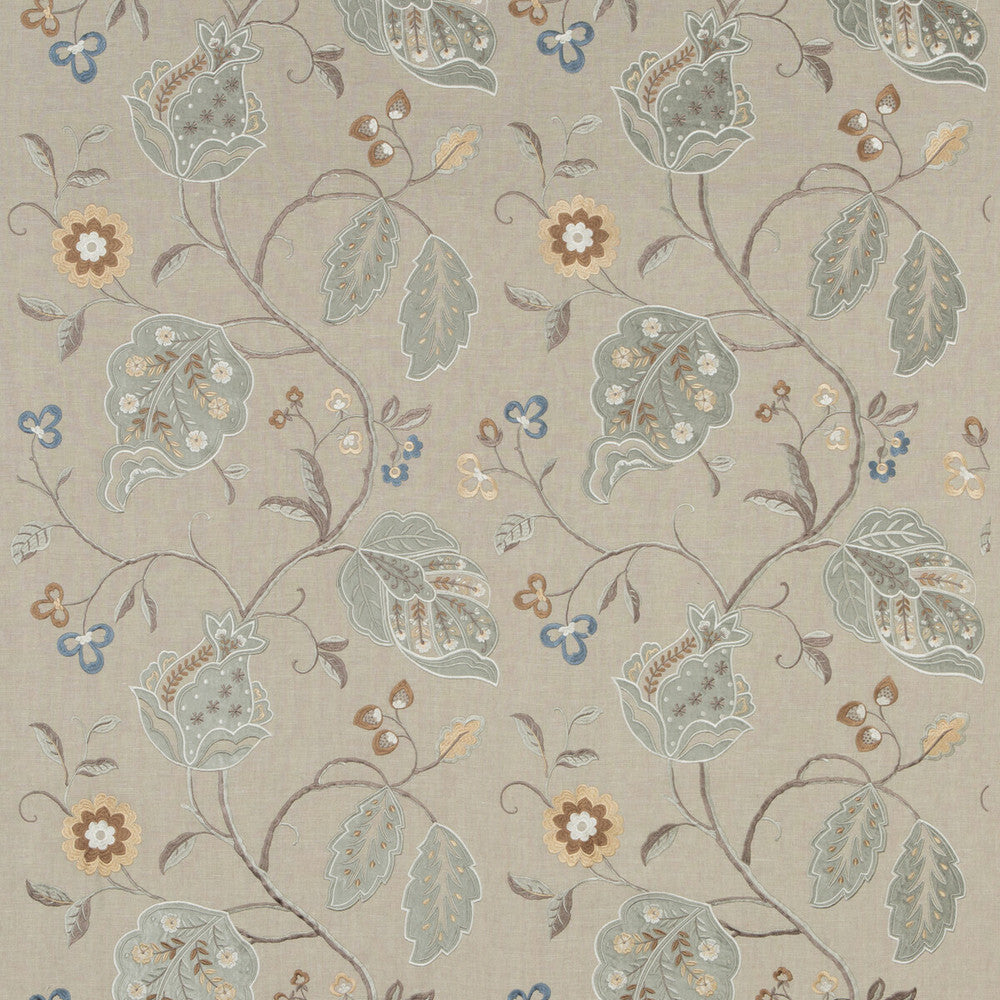 Calthorpe Aqua by G P & J Baker Fabric LANGDALE LINEN - 65%;VISCOSE - 35% India Horizontal: 25.216 and Vertical: 29.944 50.432 - Fabric Carolina -