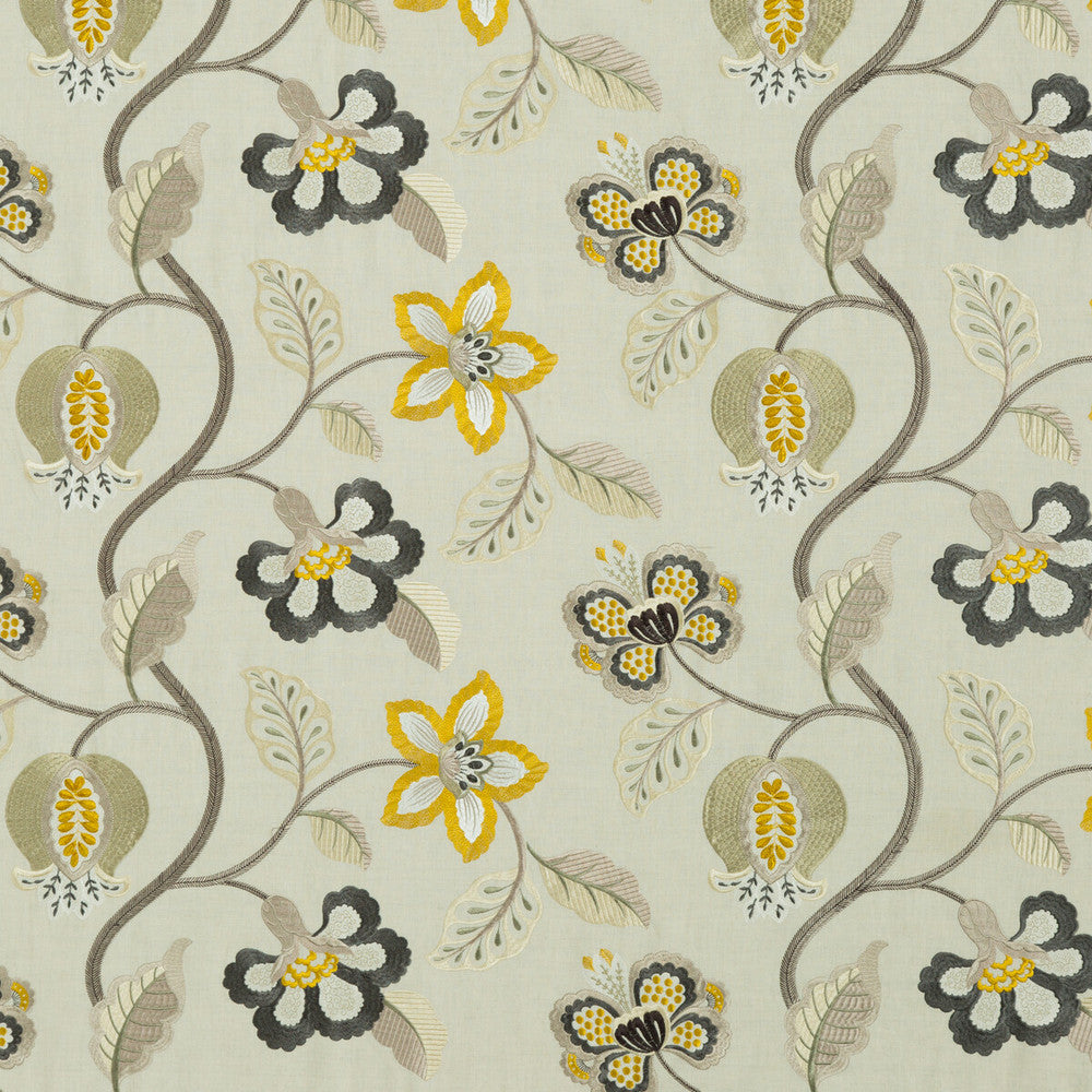 Elvaston Graphite/Citron by G P & J Baker Fabric LANGDALE LINEN - 35%;VISCOSE - 35%;COTTON - 30% India Horizontal: 25.216 and Vertical: 14.972 50.432 - Fabric Carolina -
