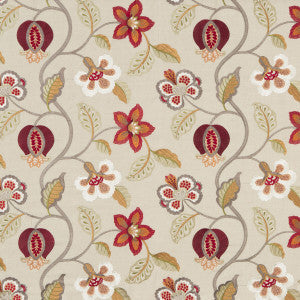 Elvaston Red/Ivory by G P & J Baker Fabric