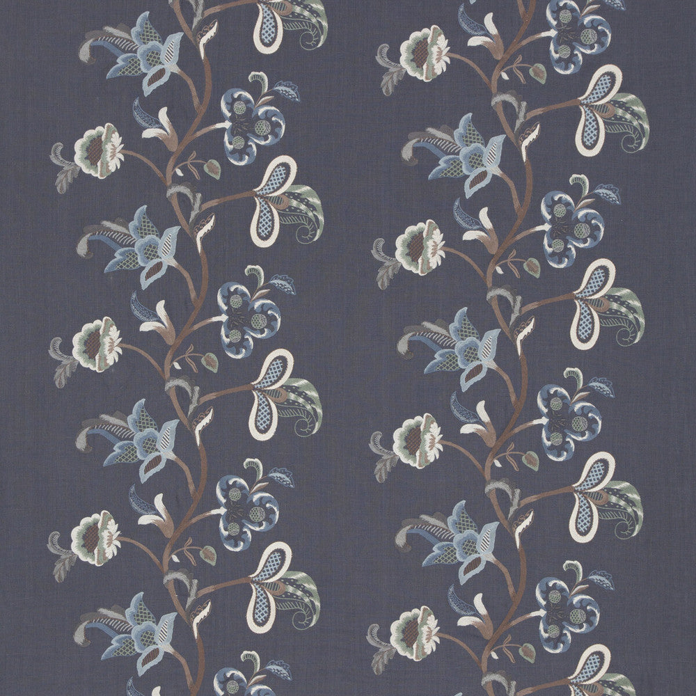 Cawdor Indigo by G P & J Baker Fabric ARTISAN LINEN - 77%;POLYESTER - 23% India Horizontal: 26.398 and Vertical: 14.972 52.796 - Fabric Carolina -