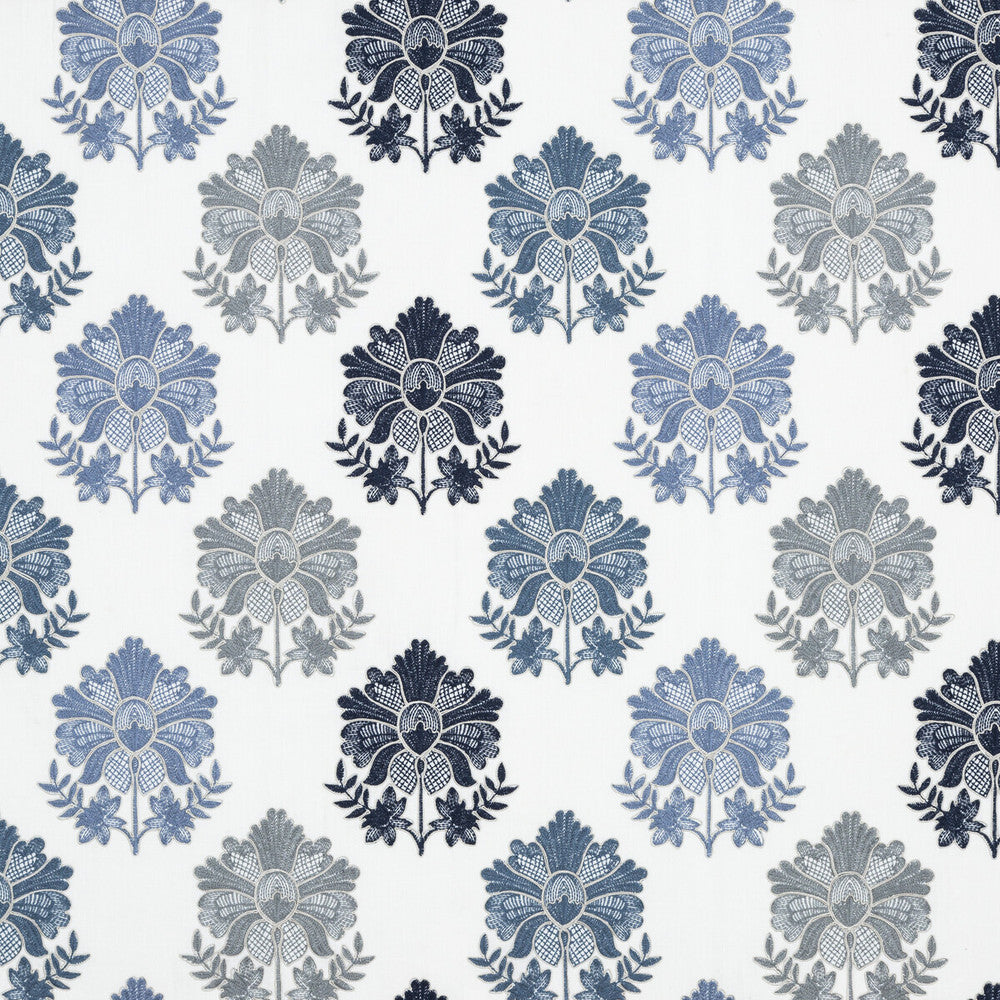 Tregony Indigo by G P & J Baker Fabric ARTISAN LINEN - 59%;SPUN POLYESTER - 31%;VISCOSE - 10% India - Horizontal: 12.805 and Vertical: 15.169 50.432 - Fabric Carolina -