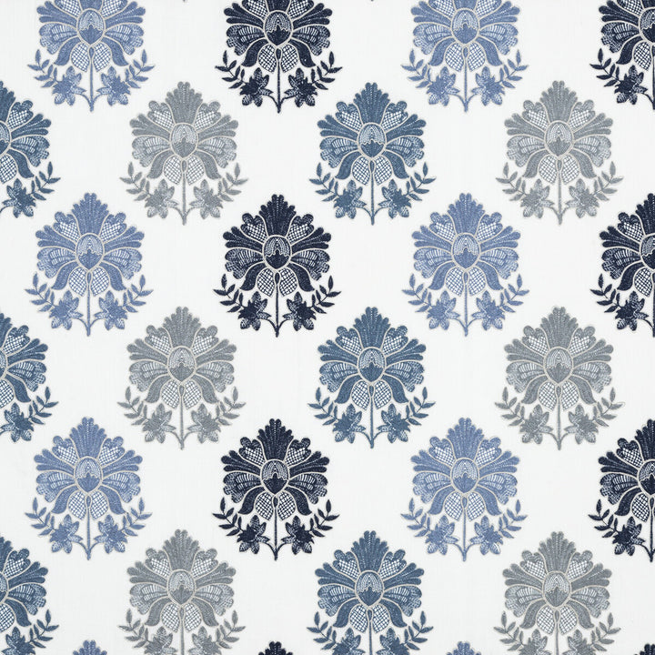 Tregony Indigo by G P & J Baker Fabric ARTISAN LINEN - 59%;SPUN POLYESTER - 31%;VISCOSE - 10% India Horizontal: 12.805 and Vertical: 15.169 50.432 - Fabric Carolina -