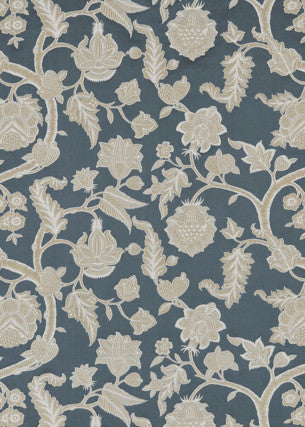 Kelway Indigo/Pewter by G P & J Baker Fabric COSMOPOLITAN LINEN - 55%;SILK - 23%;POLYESTER - 22% India - Horizontal: 26.989 and Vertical: 18.124 53.978 - Fabric Carolina -
