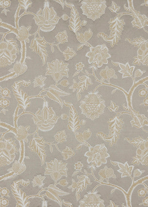 Kelway Pewter by G P & J Baker Fabric COSMOPOLITAN LINEN - 55%;SILK - 23%;POLYESTER - 22% India - Horizontal: 26.989 and Vertical: 18.124 53.978 - Fabric Carolina -