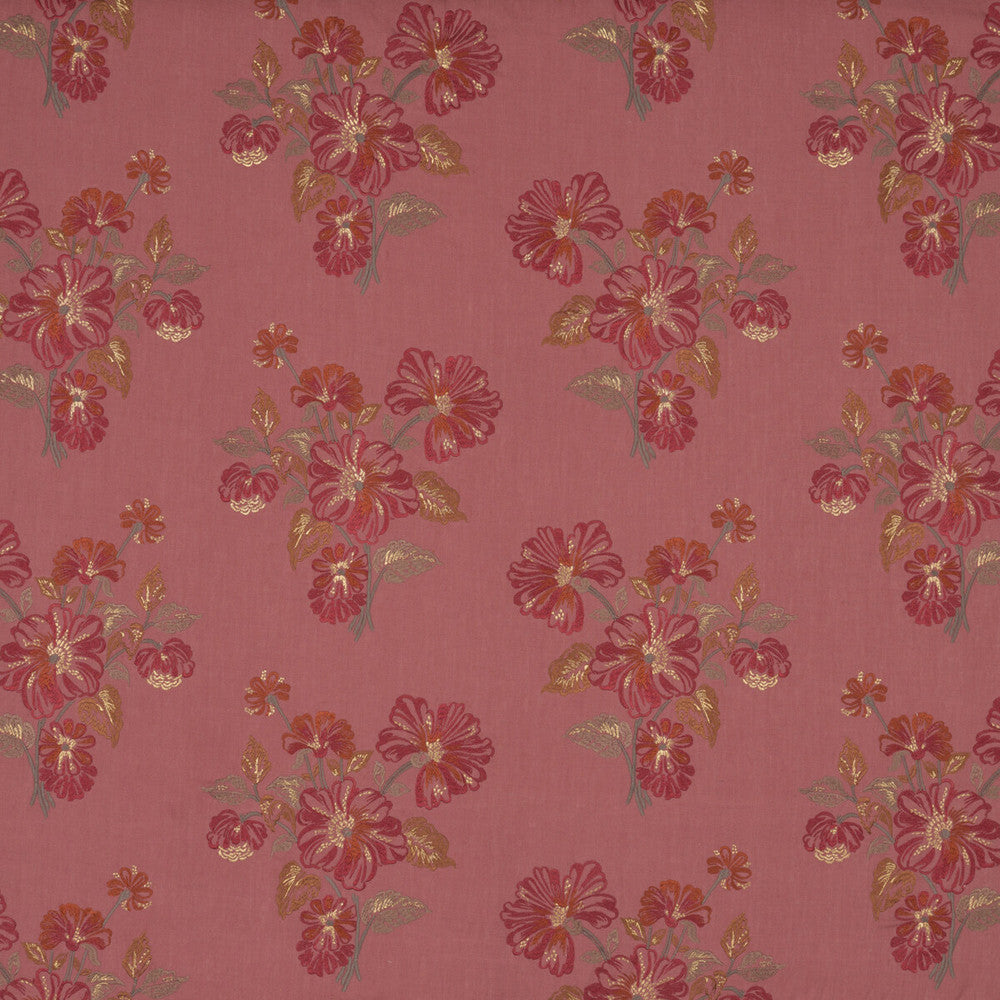 Lindale Rose by G P & J Baker Fabric COSMOPOLITAN LINEN - 81%;RAYON - 13%;ZARI - 4%;POLYESTER - 2% India - Horizontal: 26.398 and Vertical: 15.76 52.796 - Fabric Carolina -