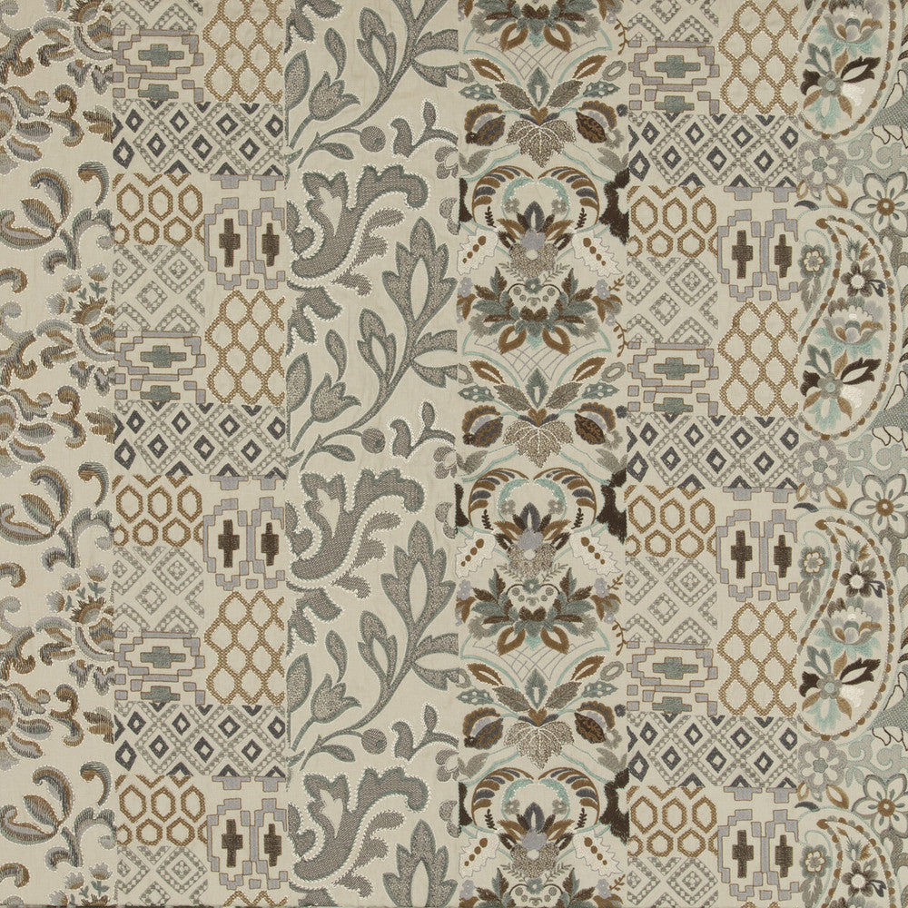 Queen'S Sampler Bronze by G P & J Baker Fabric HISTORIC ROYAL PALACES LINEN - 56%;POLYESTER - 22%;RAYON - 22% India - Horizontal: 52.008 and Vertical: 15.366 52.008 - Fabric Carolina -