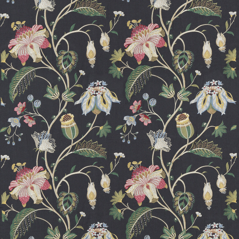 Therapia Indigo by G P & J Baker Fabric EAST TO WEST LINEN - 90%;VISCOSE - 10% India Horizontal: 24.822 and Vertical: 30.732 49.644 - Fabric Carolina -