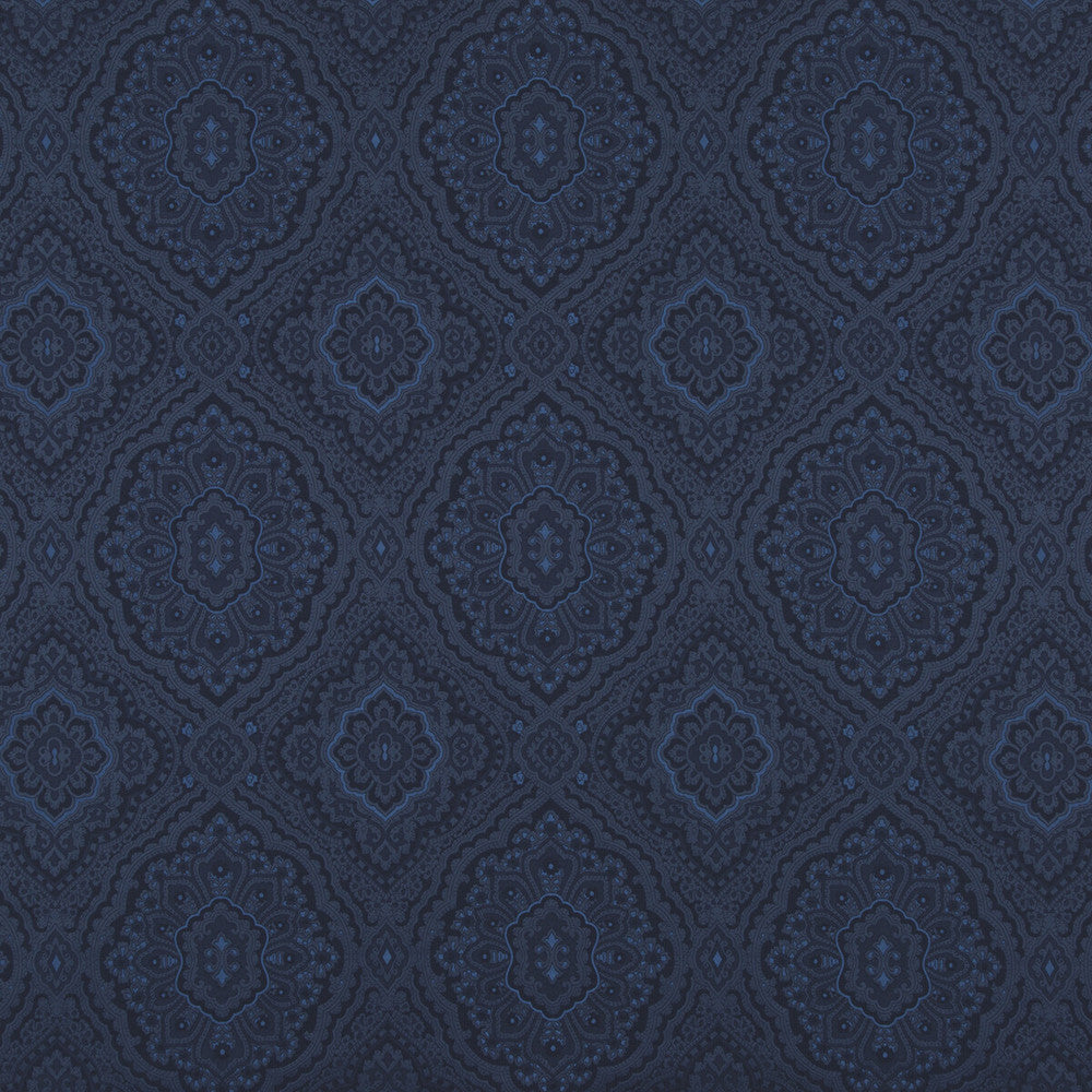 Edessa Indigo by G P & J Baker Fabric EAST TO WEST COTTON - 50%;POLYESTER - 32%;VISCOSE - 18% Italy Horizontal: 13.593 and Vertical: 16.942 54.372 - Fabric Carolina -