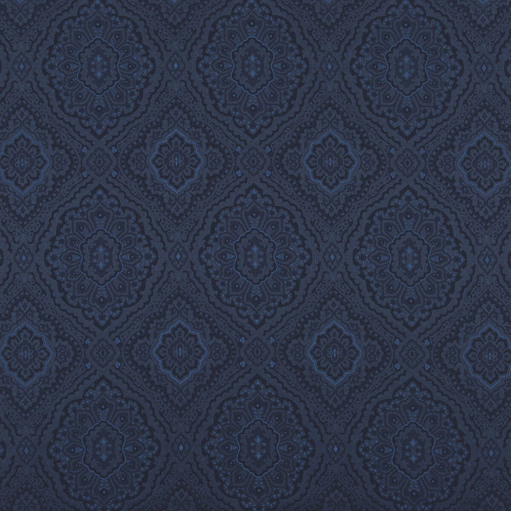 Edessa Indigo by G P & J Baker Designer Fabric EAST TO WEST COTTON - 50%;POLYESTER - 32%;VISCOSE - 18% Italy - Horizontal: 13.593 and Vertical: 16.942 54.372 - Swanky Fabrics -