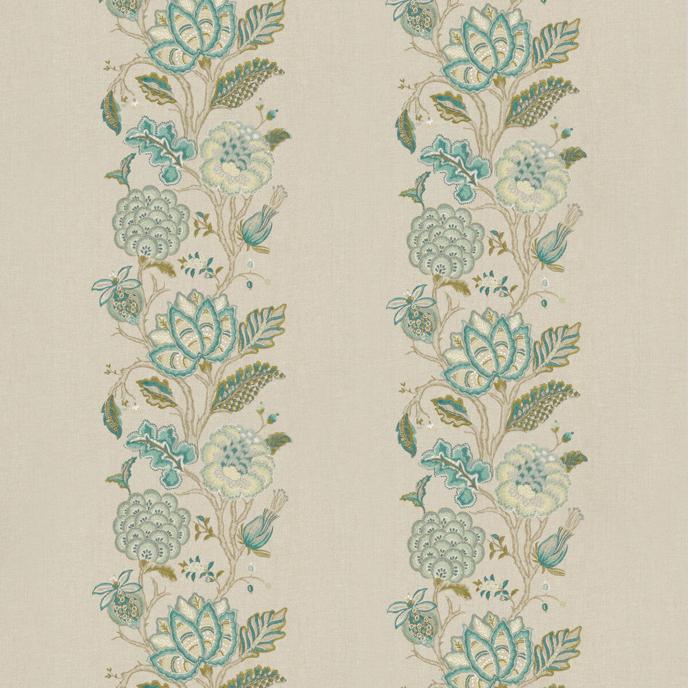 Berenike Peacock by G P & J Baker Fabric EAST TO WEST POLYESTER - 61%;COTTON - 23%;VISCOSE - 16% India - Horizontal: 24.822 and Vertical: 25.216 49.644 - Fabric Carolina -