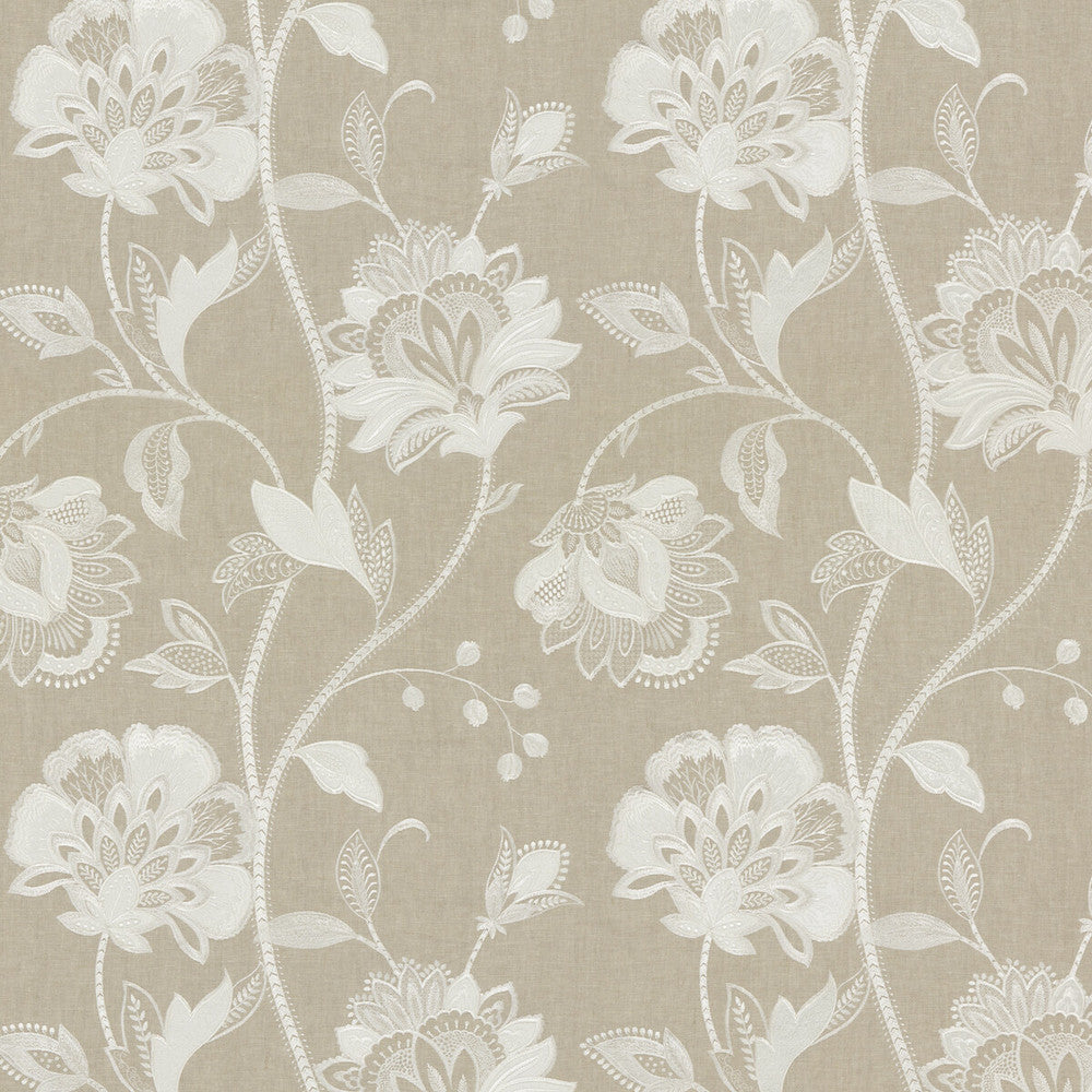 Ormesby Ivory/Stone by G P & J Baker Fabric KESWICK EMBROIDERIES LINEN - 80%;COTTON - 10%;VISCOSE - 10% India Horizontal: 24.822 and Vertical: 30.732 49.644 - Fabric Carolina -