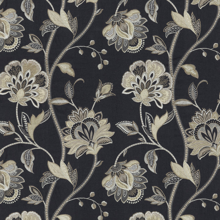 Ormesby Indigo by G P & J Baker Fabric KESWICK EMBROIDERIES LINEN - 80%;COTTON - 10%;VISCOSE - 10% India Horizontal: 24.822 and Vertical: 30.732 49.644 - Fabric Carolina -