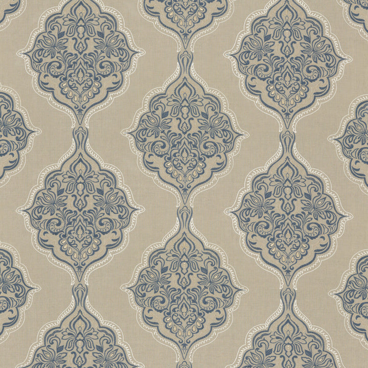 Montacute Indigo by G P & J Baker Fabric G P & J Baker Fabric Montacute IndigoFabric KESWICK EMBROIDERIES LINEN - 74%;POLYESTER - 20%;RAYON - 6% India </p><p>Repeat: H: 26.004, V: 19.7 52.008 - Fabric Carolina -