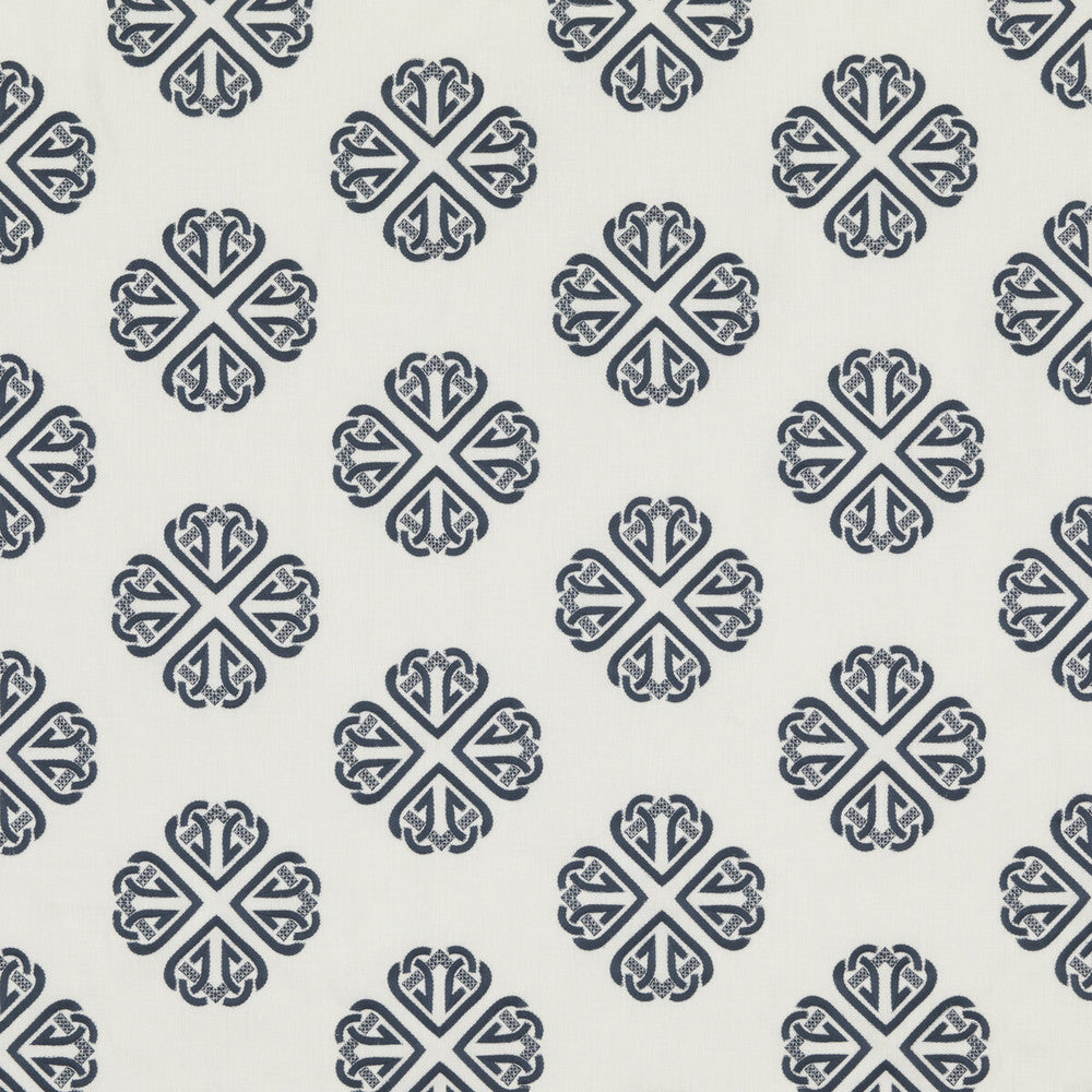 Kersloe Indigo by G P & J Baker Fabric KESWICK EMBROIDERIES LINEN - 57%;POLYESTER - 38%;RAYON - 5% India - Horizontal: 17.73 and Vertical: 11.82 53.19 - Fabric Carolina -