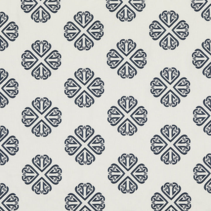 Kersloe Indigo by G P & J Baker Fabric KESWICK EMBROIDERIES LINEN - 57%;POLYESTER - 38%;RAYON - 5% India Horizontal: 17.73 and Vertical: 11.82 53.19 - Fabric Carolina -