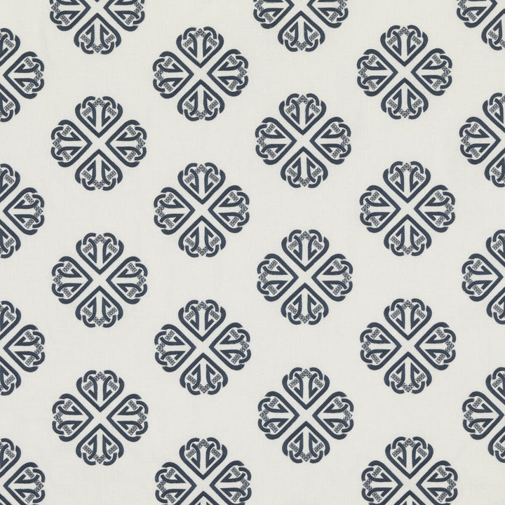 Kersloe Indigo by G P & J Baker Designer Fabric KESWICK EMBROIDERIES LINEN - 57%;POLYESTER - 38%;RAYON - 5% India - Horizontal: 17.73 and Vertical: 11.82 53.19 - Swanky Fabrics -