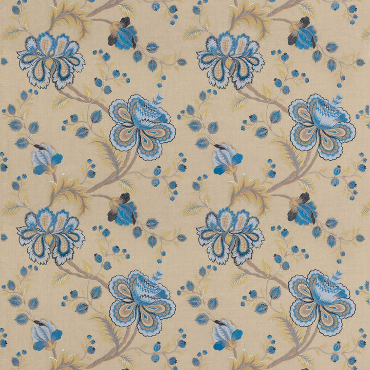 Elvington Indigo by G P & J Baker Fabric ARTISAN II LINEN - 66%;POLYESTER - 20%;VISCOSE - 14% India Horizontal: 25.61 and Vertical: 25.61 51.22 - Fabric Carolina -
