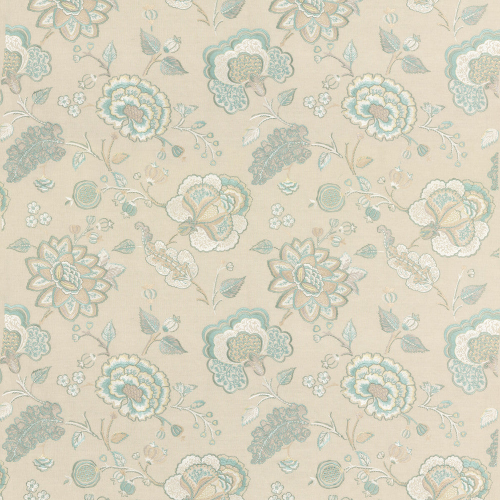 Tresillian Aqua by G P & J Baker Fabric ARTISAN II COTTON - 50%;LINEN - 30%;VISCOSE - 20% India Horizontal: 26.595 and Vertical: 30.338 53.19 - Fabric Carolina -