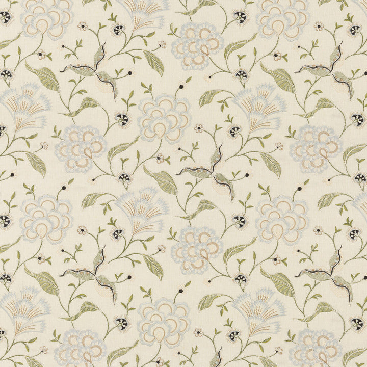 Lamorna Embroidery Linen by G P & J Baker Designer Fabric ARTISAN II LINEN - 65%;VISCOSE - 35% India - Horizontal: 26.792 and Vertical: 22.852 53.584 - Swanky Fabrics -