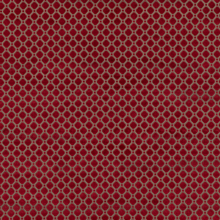 Indus Velvet Red by G P & J Baker Designer Fabric COROMANDEL VELVETS VISCOSE - 100% Belgium HEAVY Horizontal: 1.379 and Vertical: 1.379 53.978 - Swanky Fabrics -