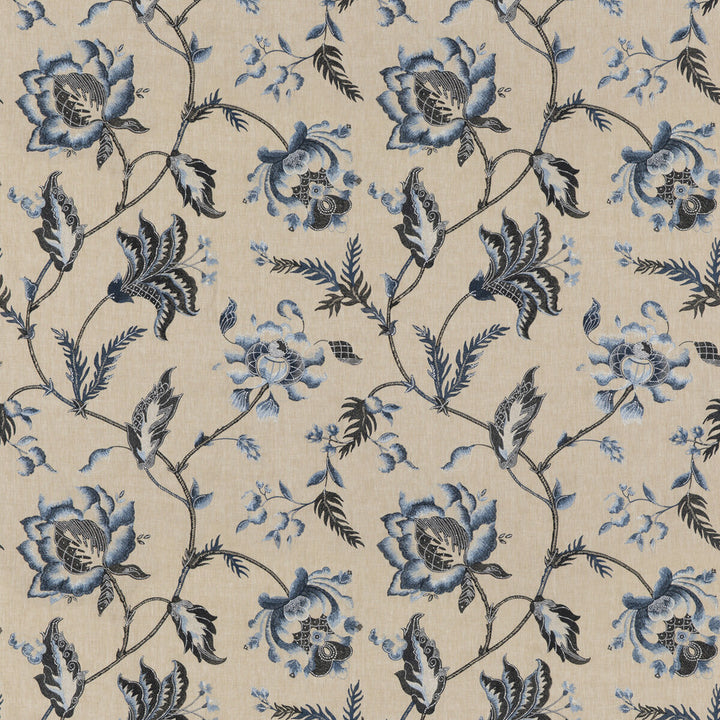 Antique Trail Indigo by G P & J Baker Fabric PORTOBELLO LINEN - 75%;POLYESTER - 25% India Horizontal: 25.216 and Vertical: 30.732 50.432 - Fabric Carolina -