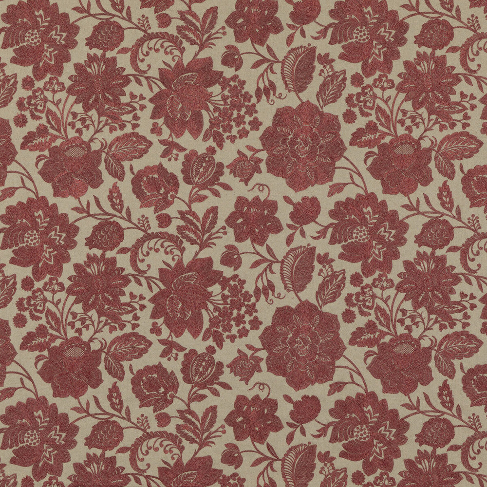 Berwick Red by G P & J Baker Fabric PORTOBELLO VISCOSE - 50%;LINEN - 33%;POLYESTER - 17% India Horizontal: 26.004 and Vertical: 15.366 52.008 - Fabric Carolina -