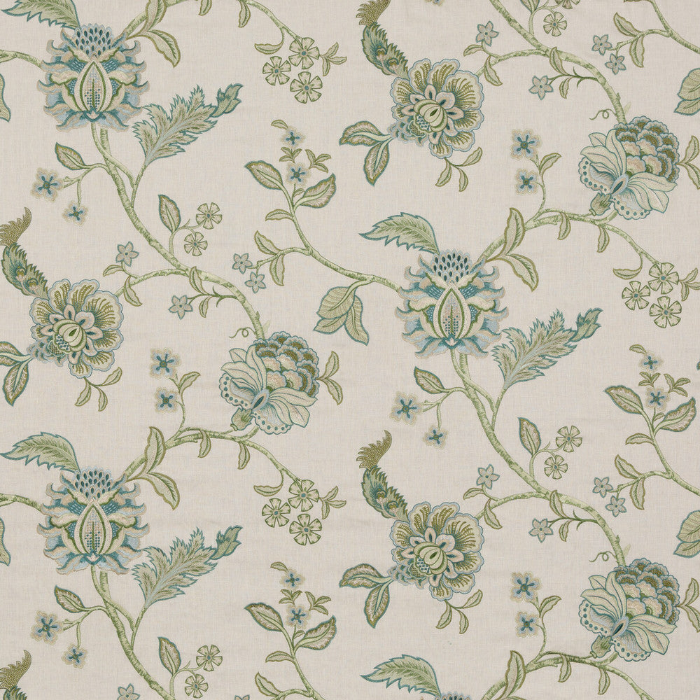 Sudbury Teal by G P & J Baker Fabric CASPIAN LINEN - 75%;VISCOSE - 19%;POLYESTER - 6% India Horizontal: 50.432 and Vertical: 31.126 50.432 - Fabric Carolina -
