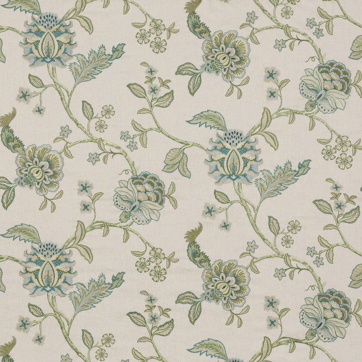 Sudbury Teal by G P & J Baker Fabric CASPIAN LINEN - 75%;VISCOSE - 19%;POLYESTER - 6% India Horizontal: 50.432 and Vertical: 31.126 50.432 - Fabric Carolina -