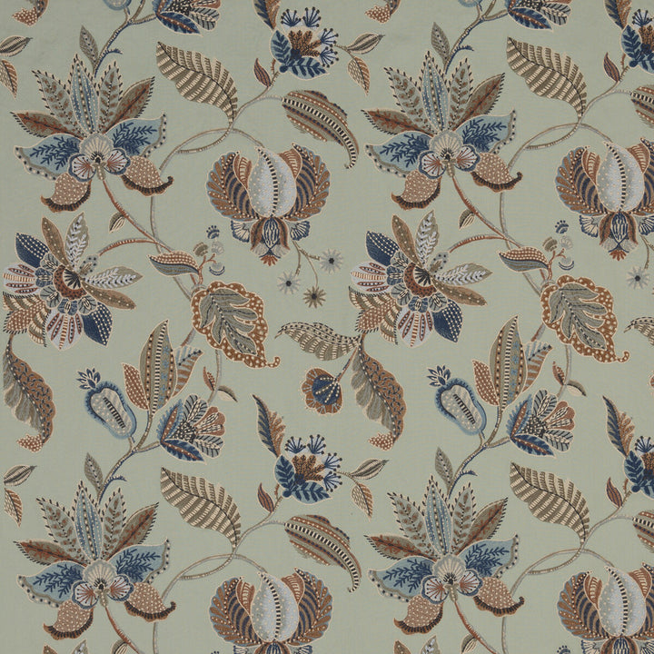 Durbar Aqua by G P & J Baker Fabric CASPIAN COTTON - 68%;POLYESTER - 32% India Horizontal: 25.216 and Vertical: 30.732 50.432 - Fabric Carolina -