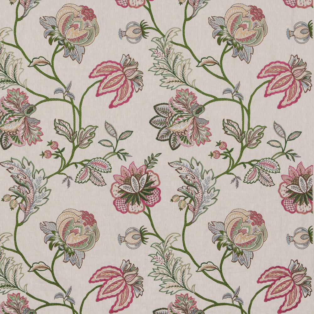 Agra Fuchsia by G P & J Baker Fabric CASPIAN VISCOSE - 60%;LINEN - 26%;RAYON - 14% India Horizontal: 25.216 and Vertical: 30.338 50.432 - Fabric Carolina -