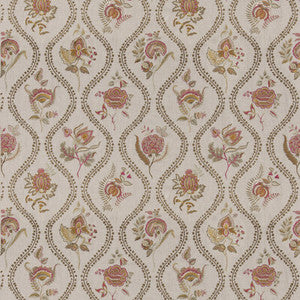 Burford Embroidery Red/Bronze BF11025.3.0 by G P & J Baker Fabric