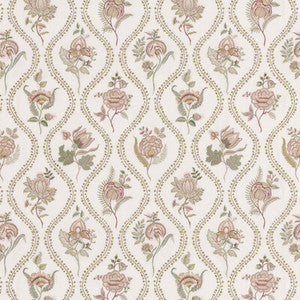Burford Embroidery Rose/Cream BF11025.4.0 by G P & J Baker Fabric