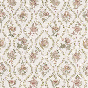 Burford Embroidery Rose/Cream BF11025.4.0 by G P & J Baker Fabric