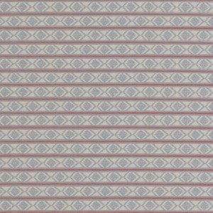 Burford Stripe Red/Blue BF11034.1.0 by G P & J Baker Fabric