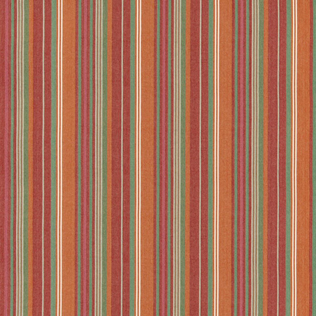 Petra Stripe - Red/Green By G P & J Baker Fabric