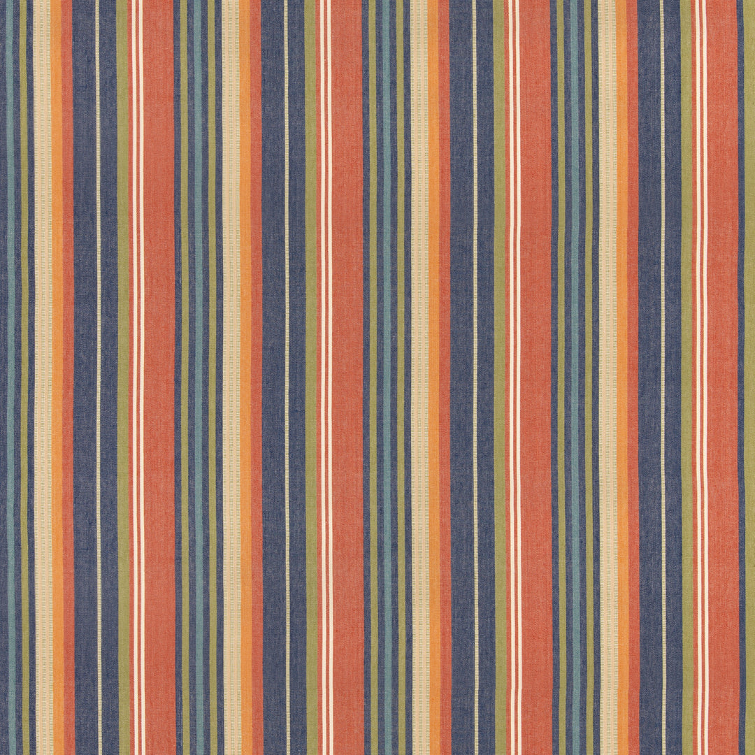 Petra Stripe - Red/Blue By G P & J Baker Fabric