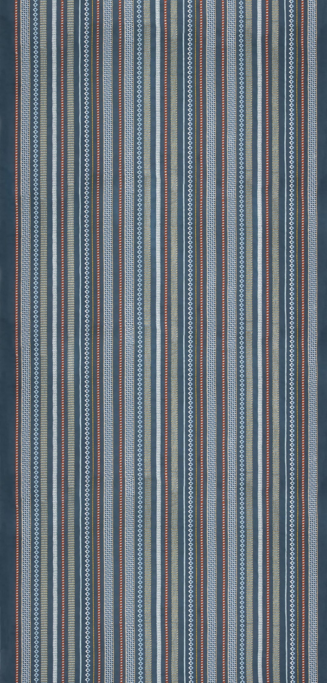 Tudor Stripe - Indigo By G P & J Baker Fabric