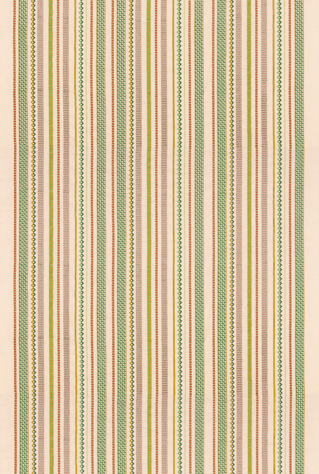 Tudor Stripe - Red/Green By G P & J Baker Fabric