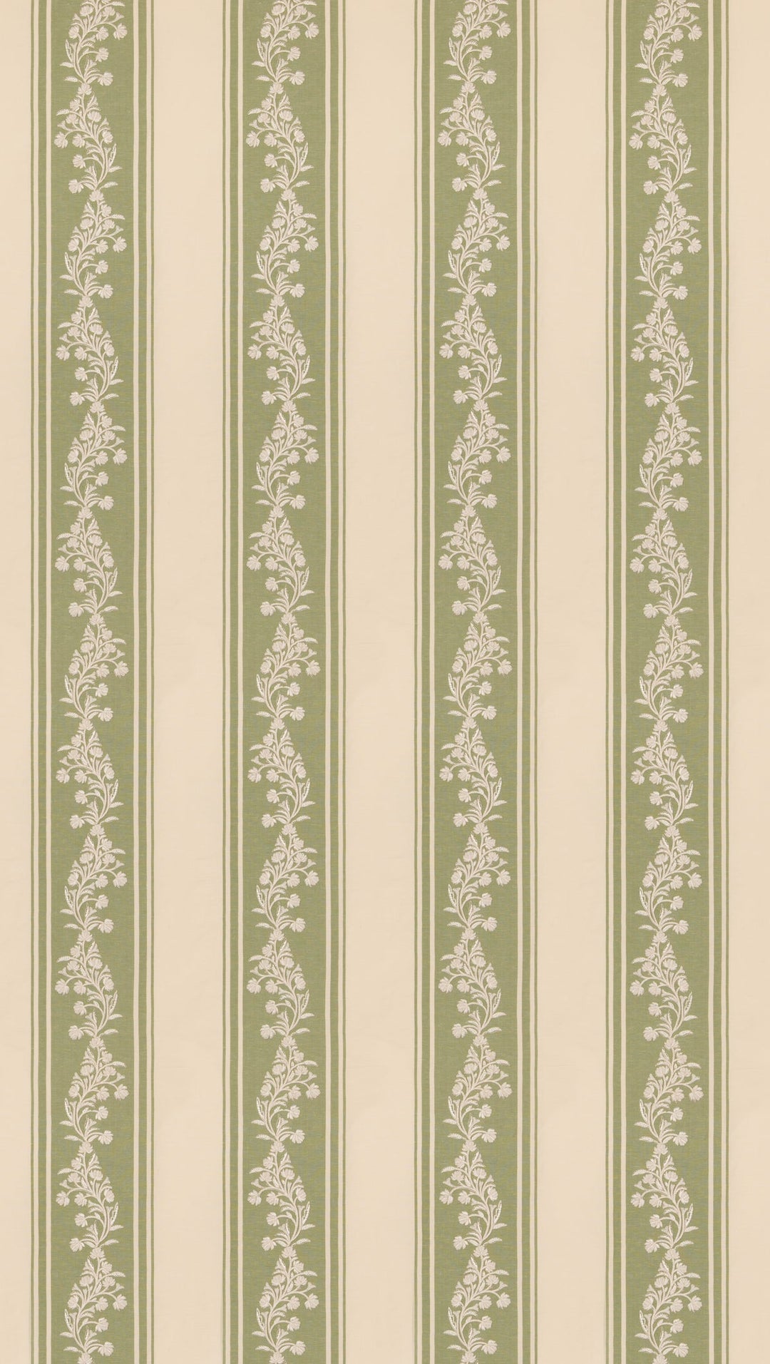 Aldbury Stripe - Green By G P & J Baker Fabric