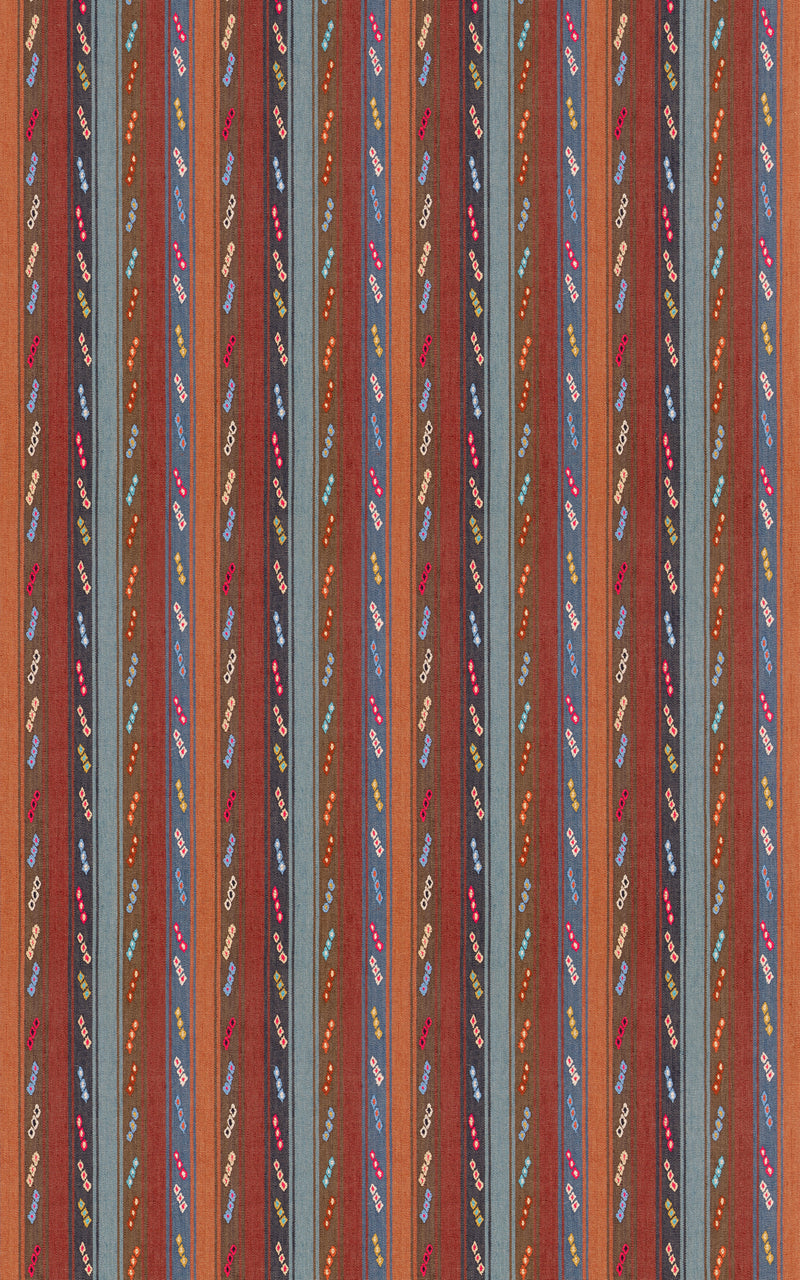 Tip Toe - Indigo/Chocolate By G P & J Baker Fabric