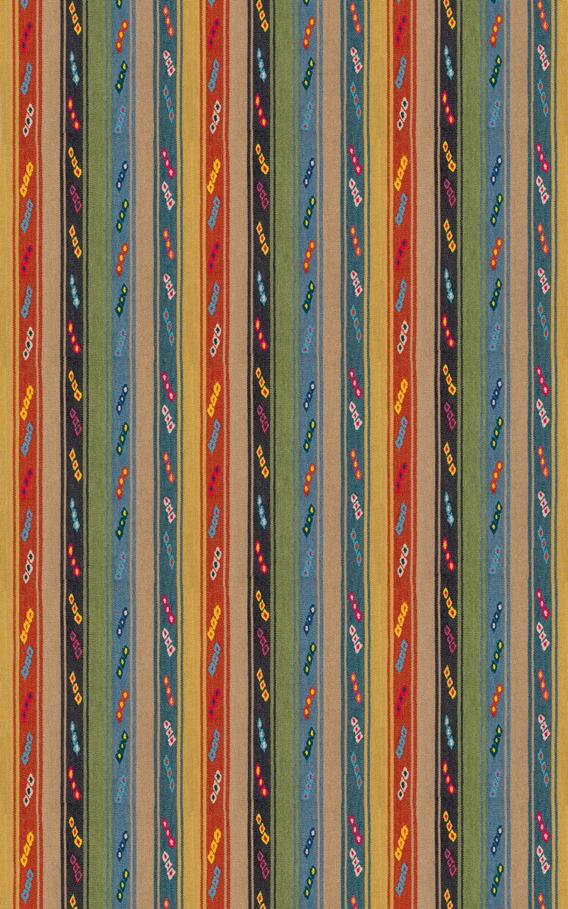 Tip Toe - Teal/Spice By G P & J Baker Fabric