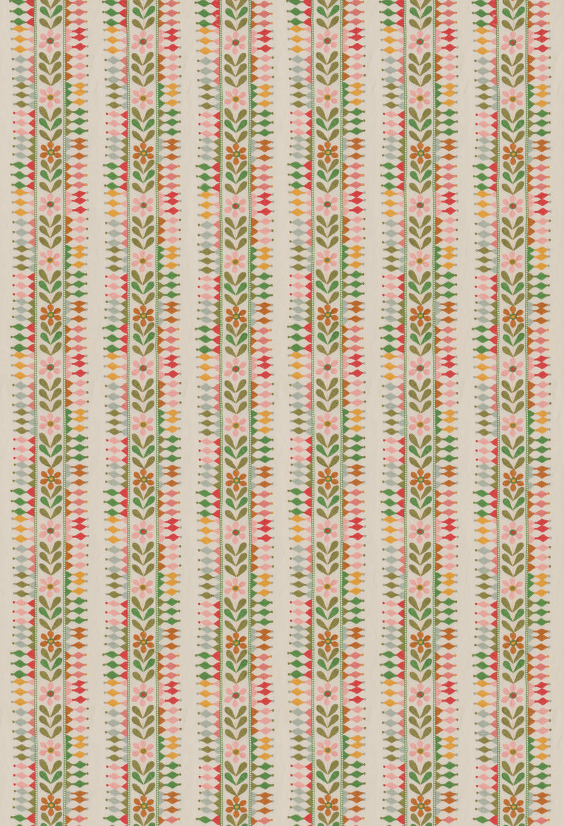 Flower Pot - Green By G P & J Baker Fabric