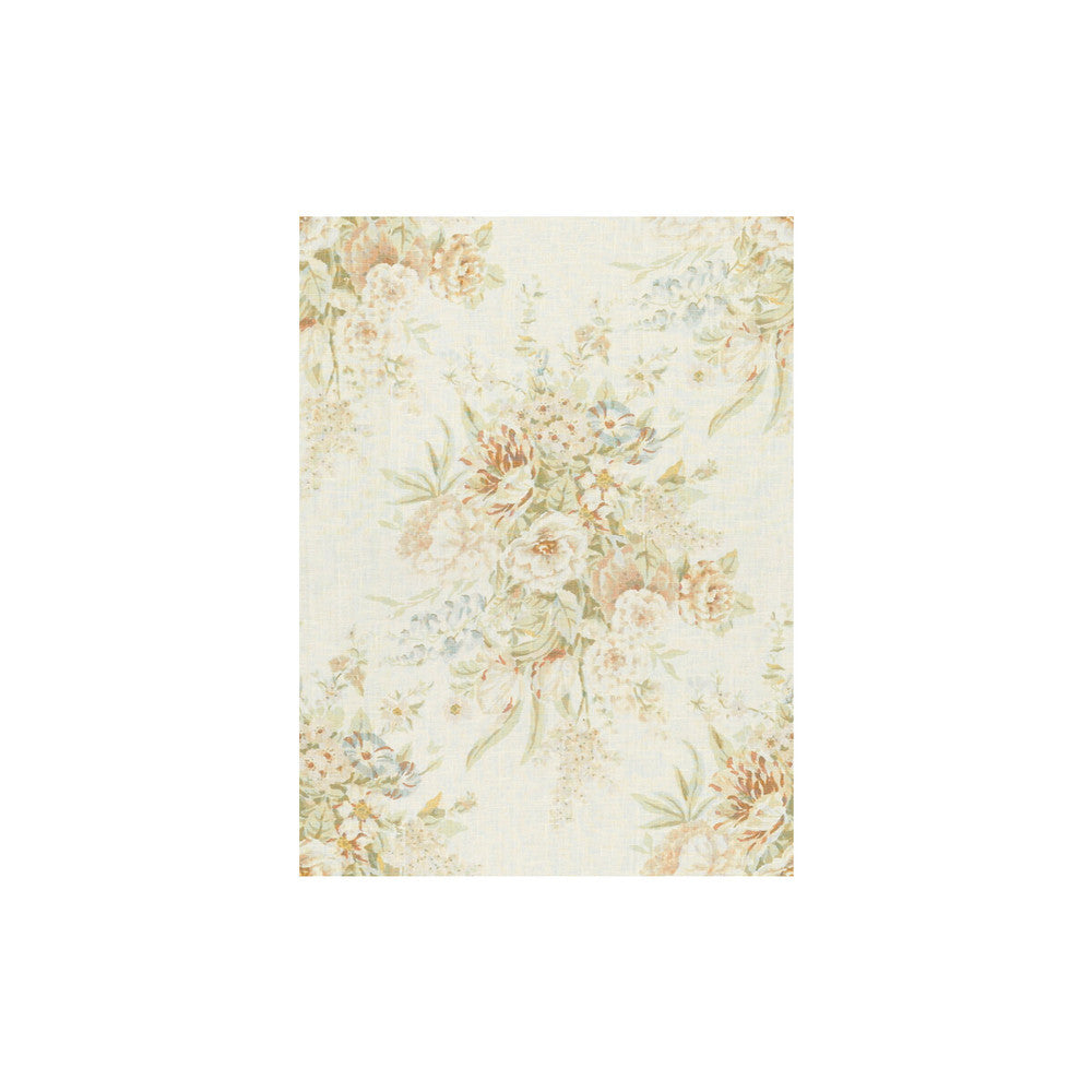 Sherbourne Ii Peach/Aqua by Lee Jofa Fabric BLITHFIELD LINEN - 100% Thailand Horizontal: 29 and Vertical: 36 54 - Fabric Carolina -
