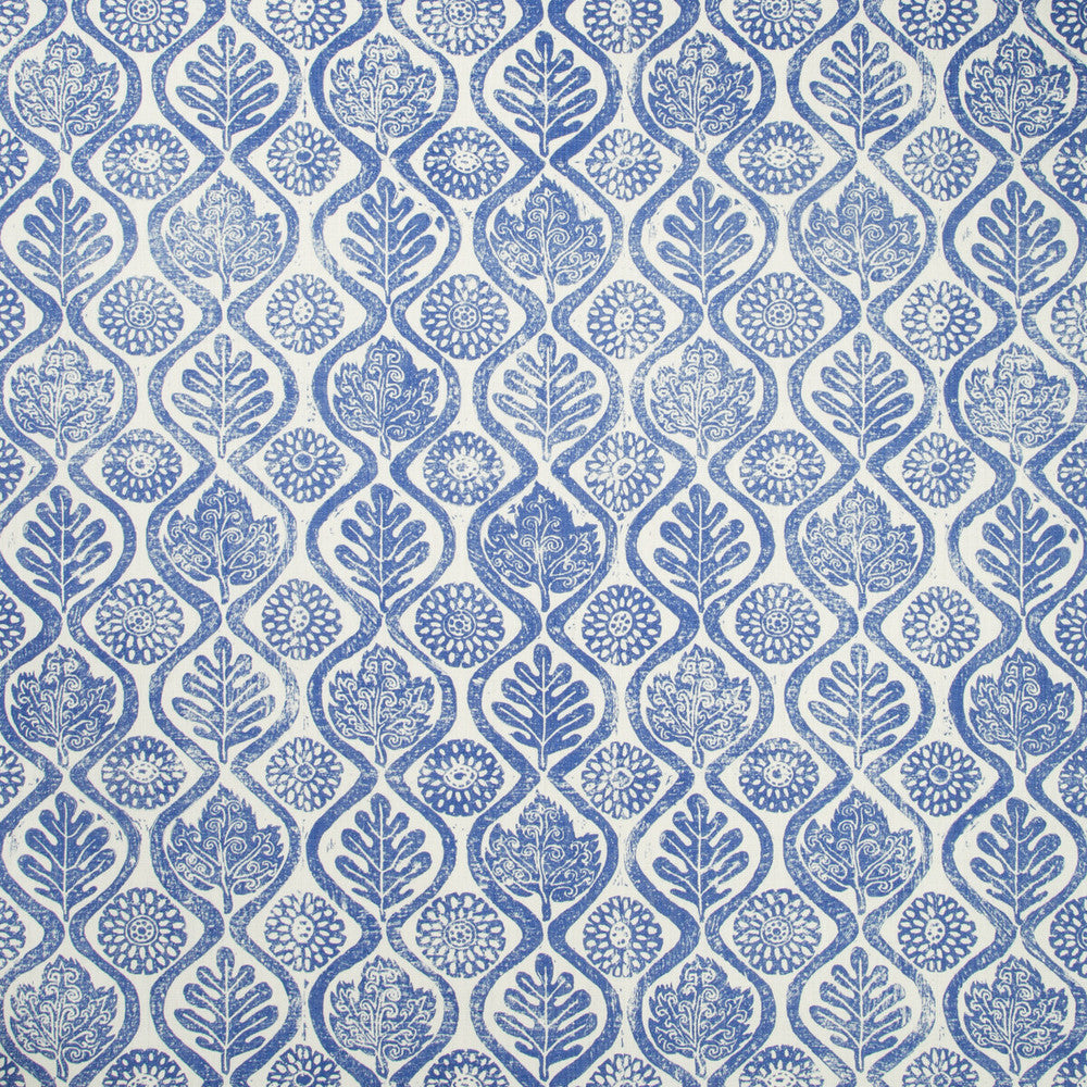 Oakleaves Azure by Lee Jofa Designer Fabric BLITHFIELD LINEN - 100% United Kingdom HEAVY Horizontal: 44 and Vertical: 31.75 51 - Swanky Fabrics -