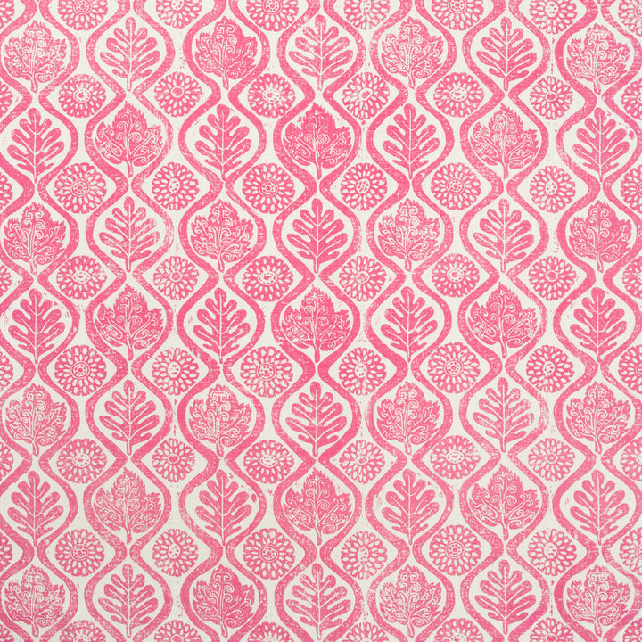 Oakleaves Fuschia by Lee Jofa Fabric BLITHFIELD LINEN - 100% United Kingdom HEAVY Horizontal: 44 and Vertical: 31.75 51 - Fabric Carolina -