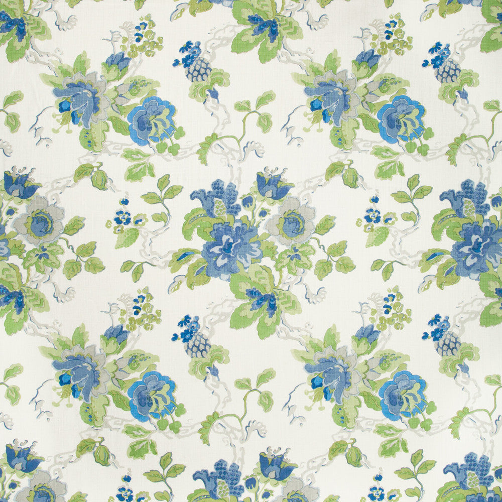 Parnham Cornflower/Lime by Lee Jofa Fabric BLITHFIELD LINEN - 100% United Kingdom HEAVY Horizontal: 25.25 and Vertical: 28 51.5 - Fabric Carolina -