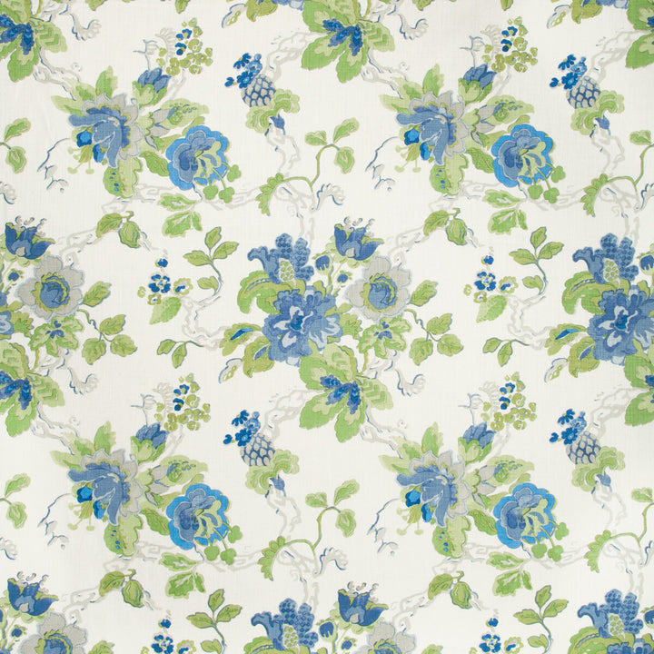 Parnham Cornflower/Lime by Lee Jofa Fabric BLITHFIELD LINEN - 100% United Kingdom HEAVY Horizontal: 25.25 and Vertical: 28 51.5 - Fabric Carolina -