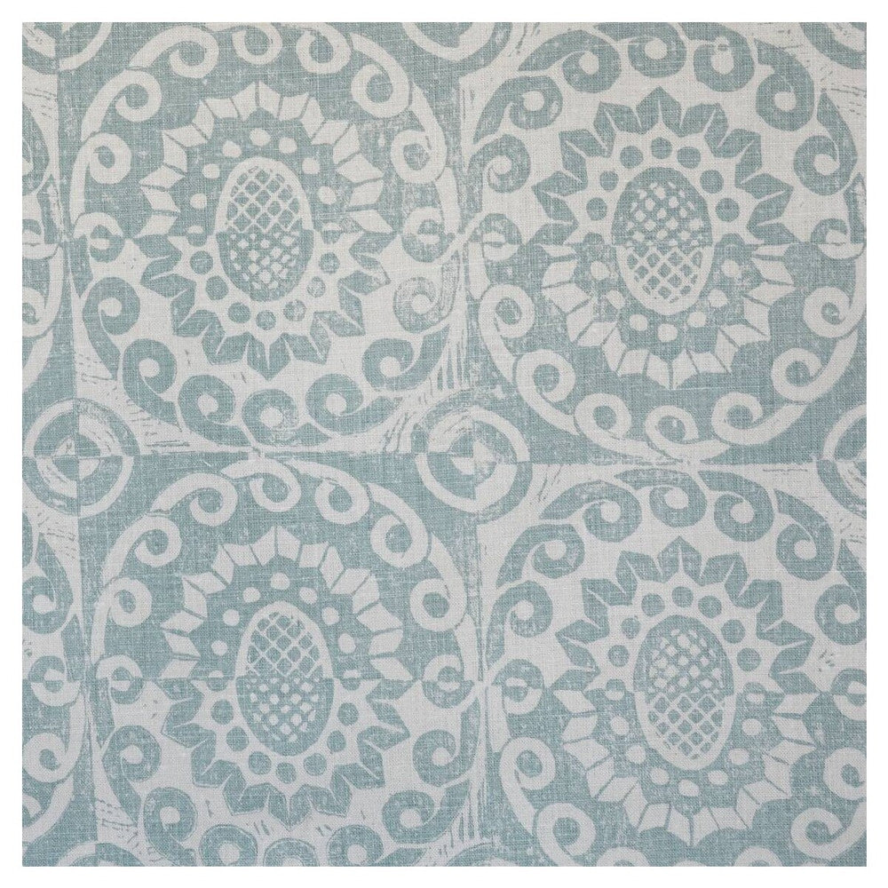 Pineapple On Oyster Aqua by Lee Jofa Fabric BLITHFIELD LINEN - 100% United Kingdom - Horizontal: 17.73 and Vertical: 31 53 - Fabric Carolina -