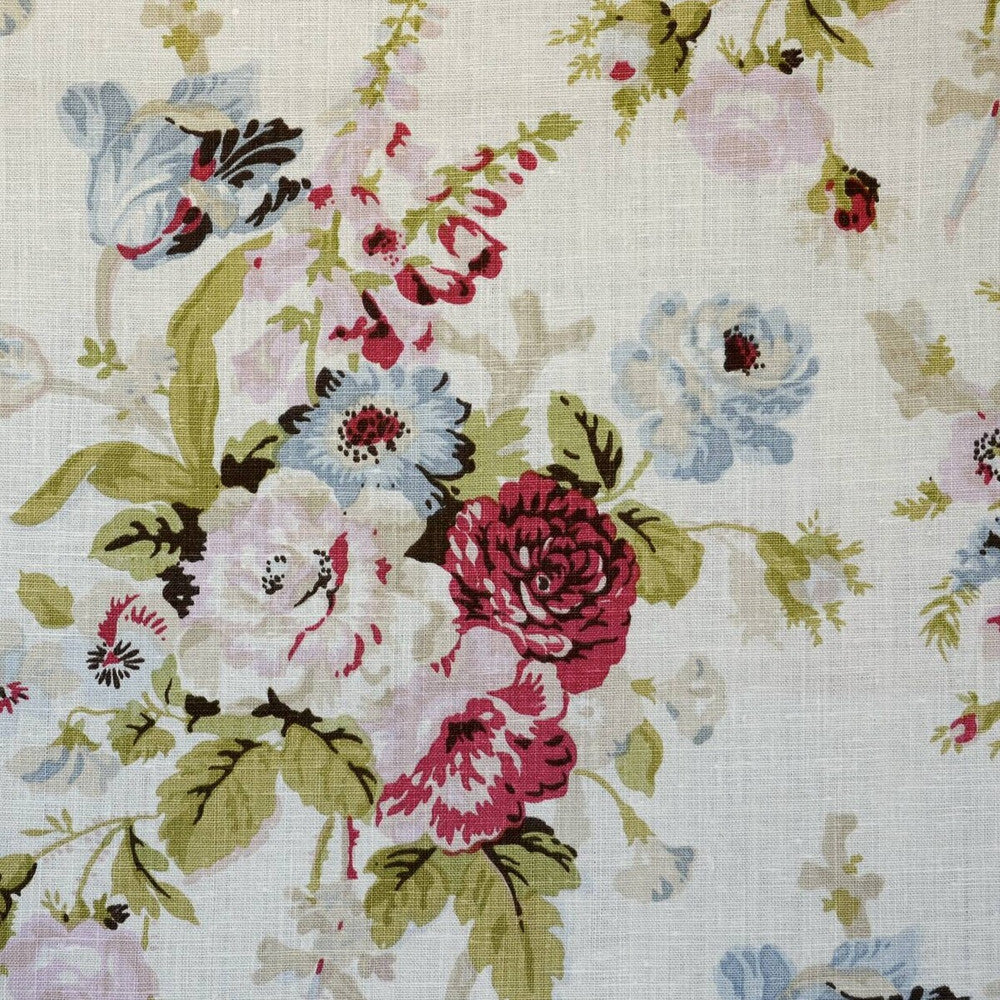 Grenville Linen Pink/Green by Lee Jofa Fabric BLITHFIELD LINEN - 100% United States - Horizontal: 25.875 and Vertical: 33 54.25 - Fabric Carolina -